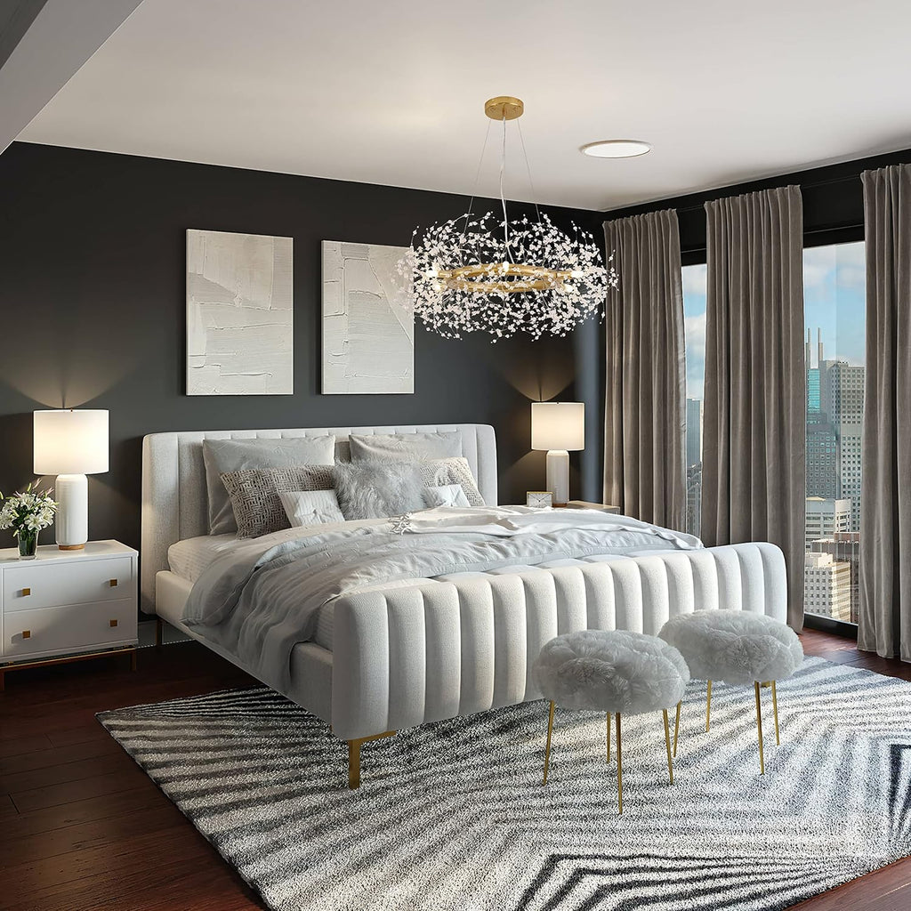 Round Luxe Gold Chandelier — 6-Light - View 3