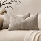Chenille Boho Blue Throw Pillow Cover — 20"