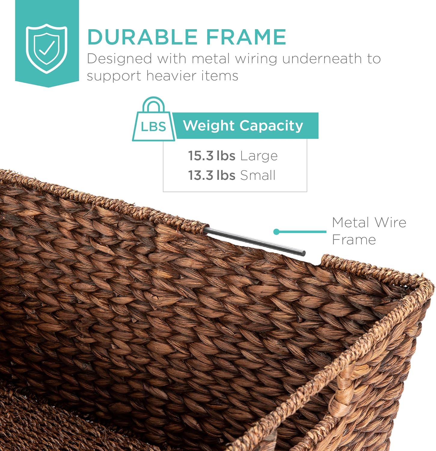 Oversized Boho Rattan Storage Basket — Set of 2 - View 5