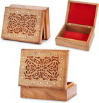 Handcrafted Wood Storage Basket — 7" - View 8