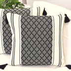 Boho Black Throw Pillow Cover — 20"