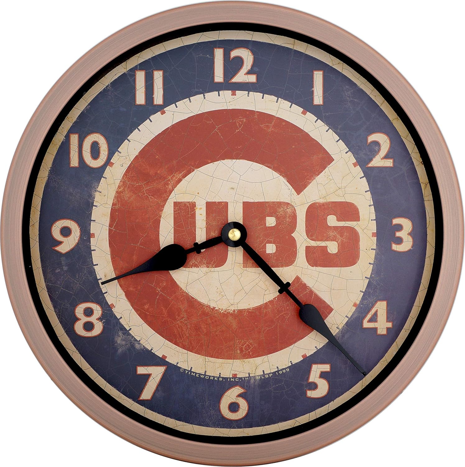 Vintage Mid-Century Gold Wall Clock — 12" — Wm12-cub-rc Retro Copper