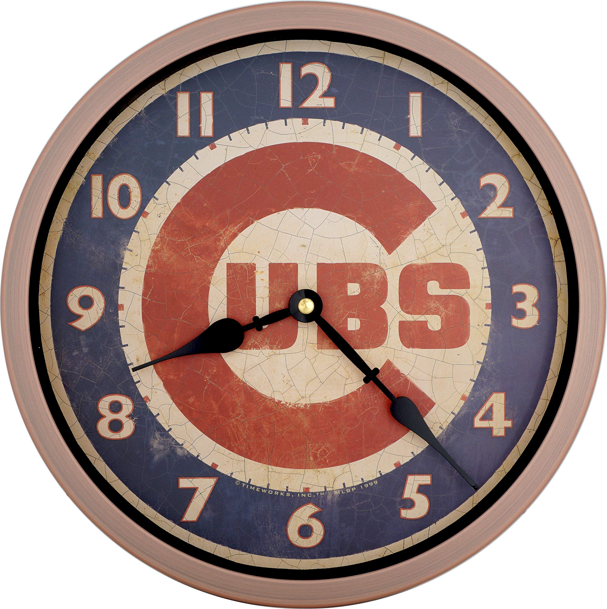 Vintage Mid-Century Gold Wall Clock — 12"