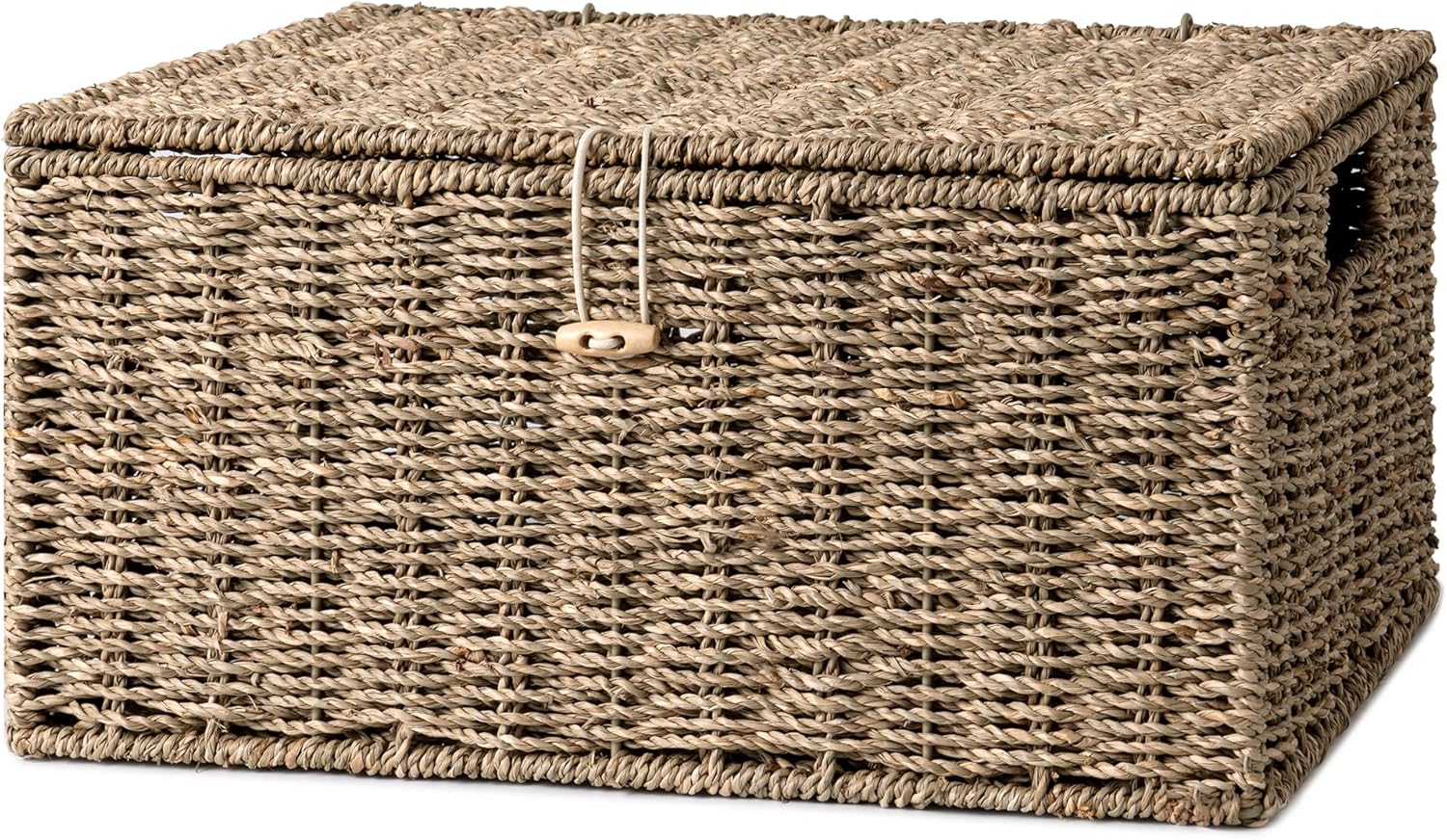 Beige Storage Basket — 15" — Natural(Seagrass)