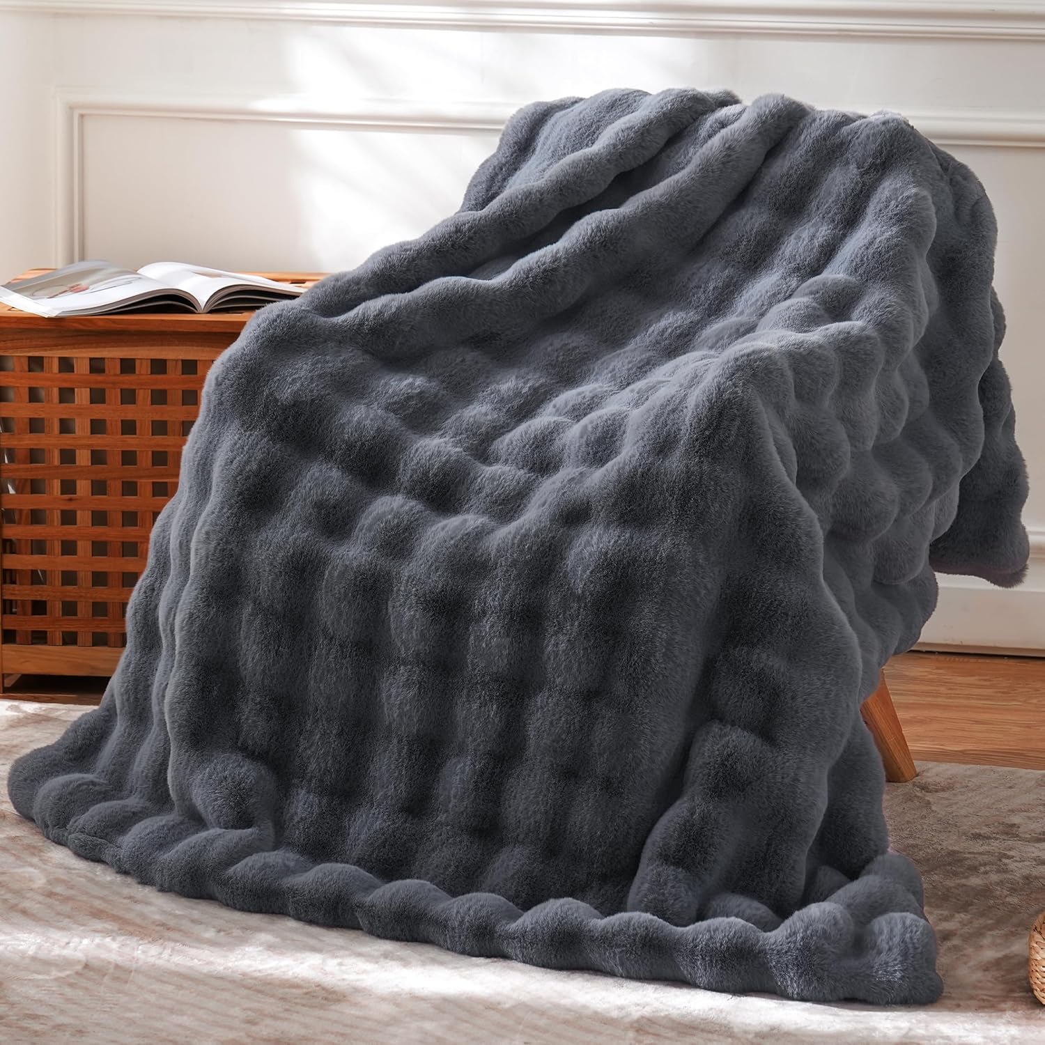 Beige Throw Pillow — 51" — Throw(51" x 63")