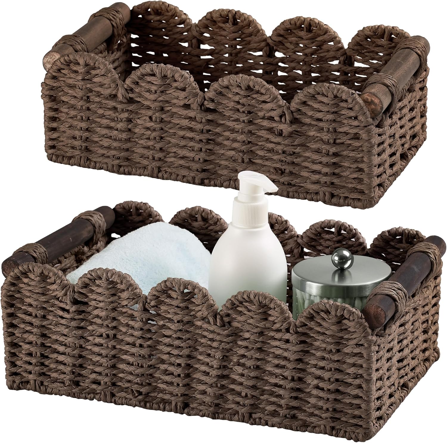 Beige Storage Basket — Brown