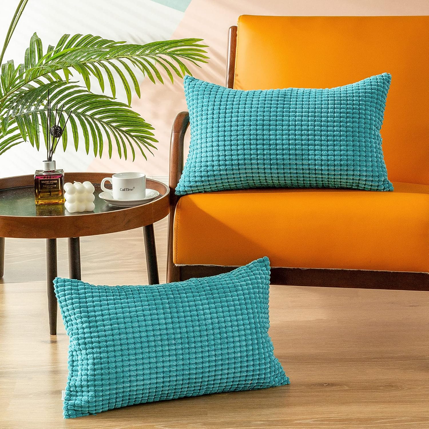 Boho Beige Throw Pillow Cover — 18" — 20" x 12" (Pack of 2)