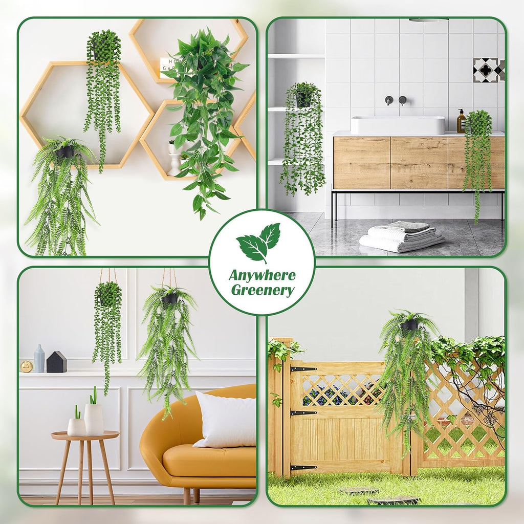 Boho Black Artificial Plant - View 5