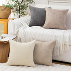 Boho Beige Throw Pillow Cover — 18" - View 6