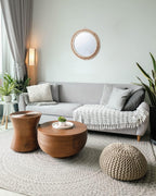 Boho Rattan Round Mirror — 15" - View 5