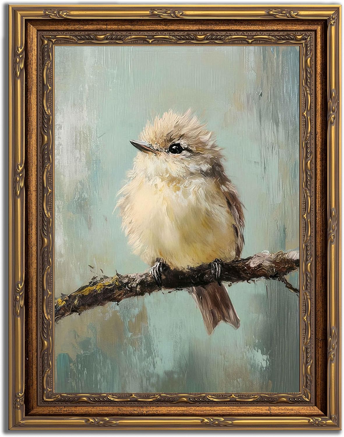 Framed Luxe Metal Canvas Wall Art — 11" — bird