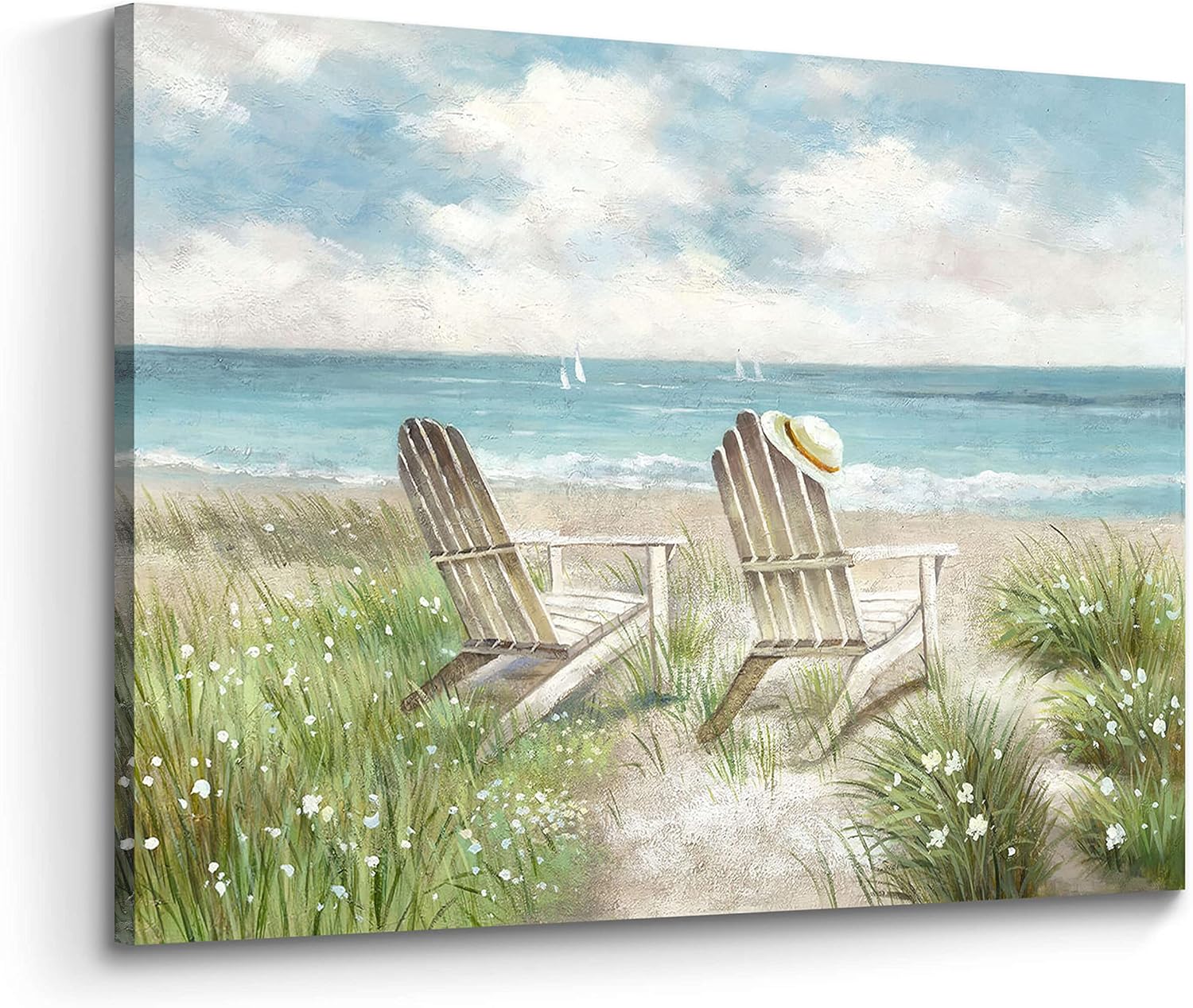 Modern Metal Wall Art — 16" — Beach Chair