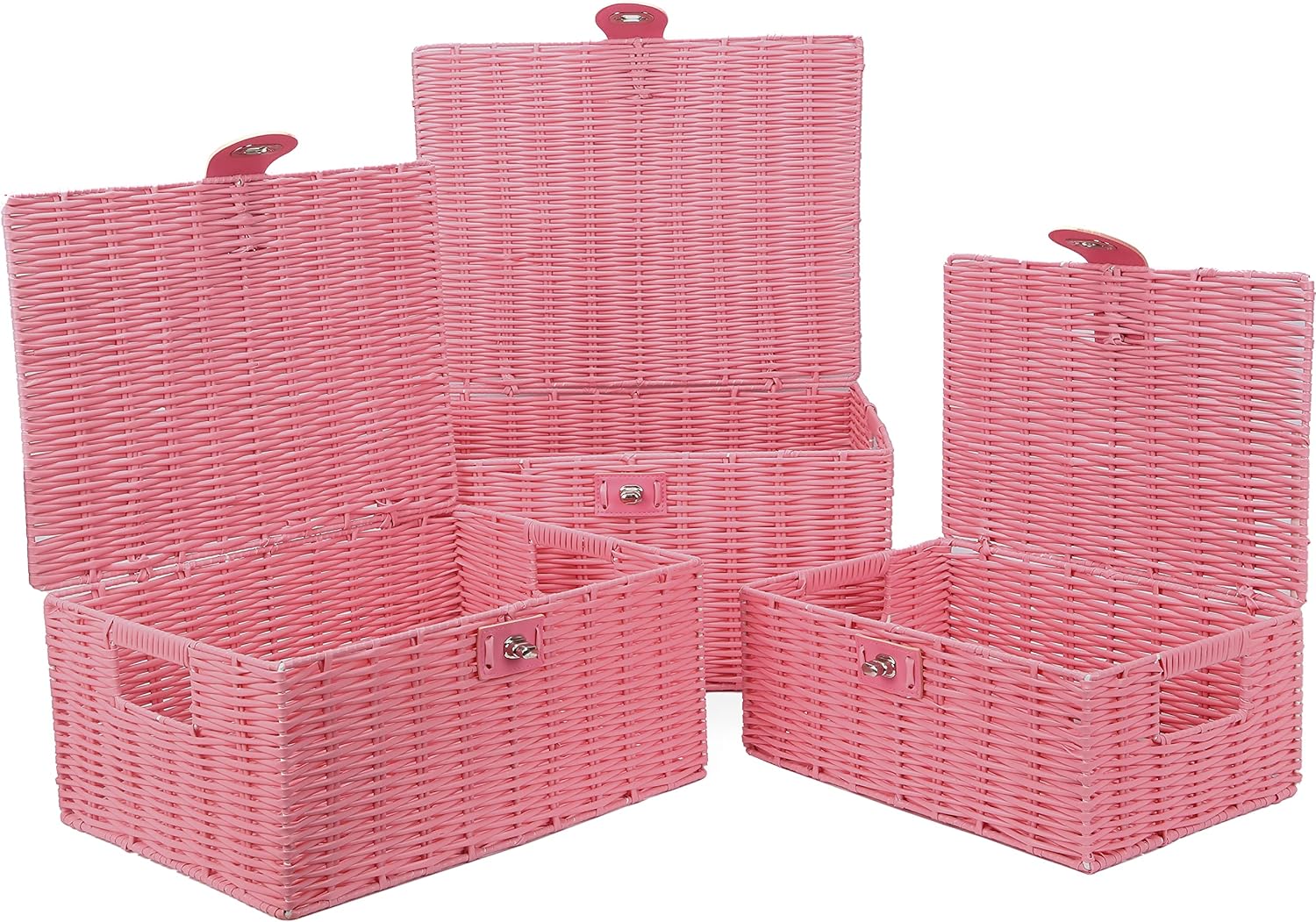 Boho Black Woven Basket — Set of 3 - View 9