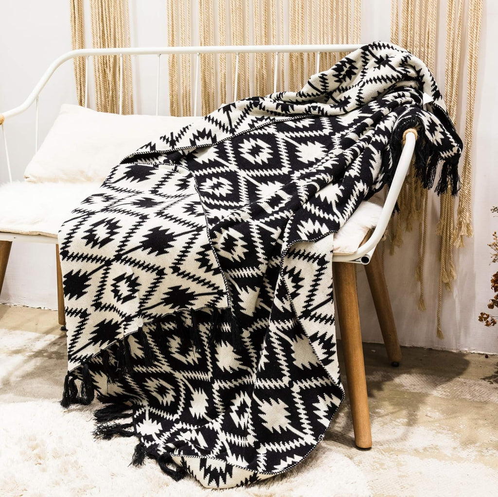 Knit Boho Fabric Throw Pillow — 60" - View 7