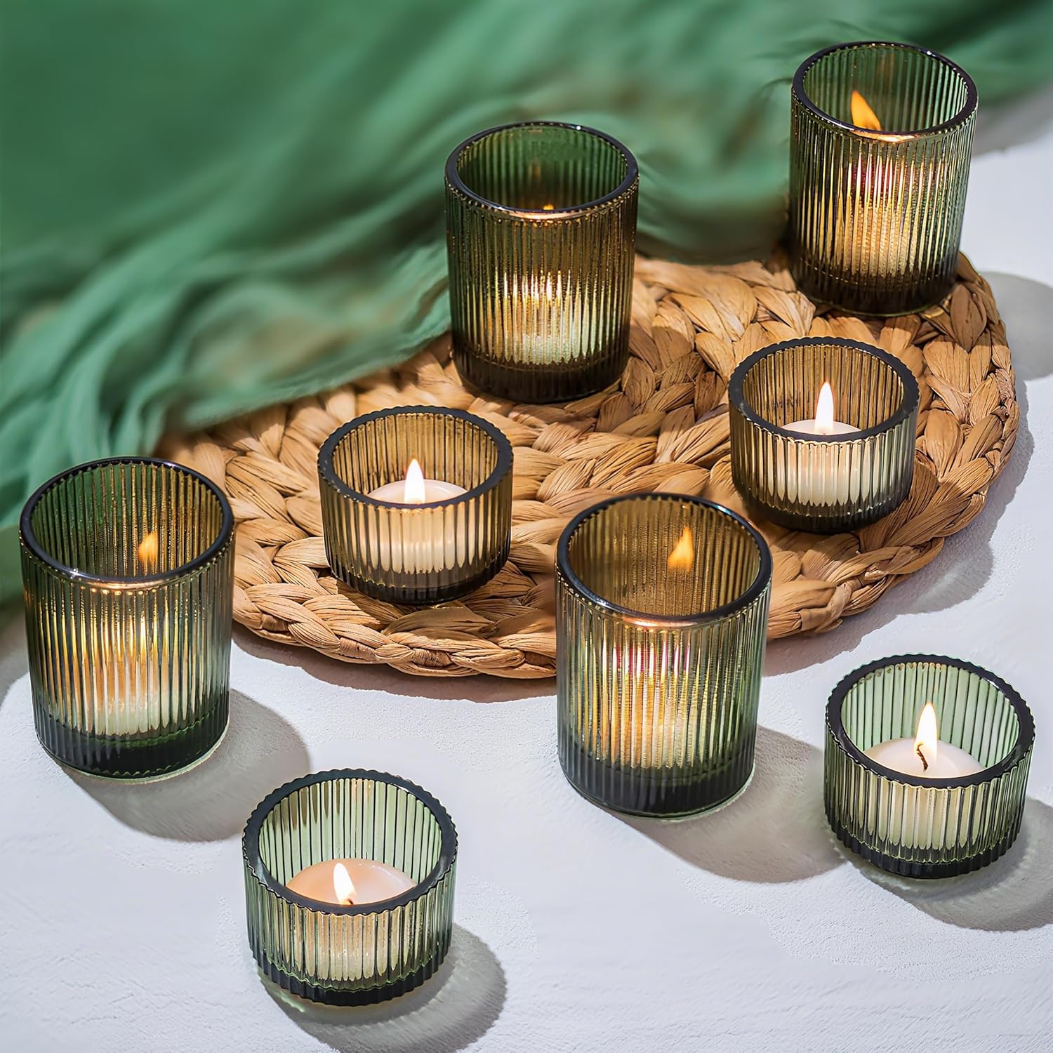 Vintage Green Candle — Set of 24 — Dark Green