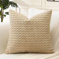 Lumbar Boho Beige Throw Pillow Cover — 24" — Light Brown