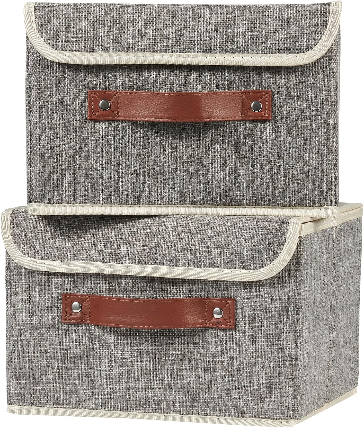 Linen Beige Storage Bin — Set of 1 — Small (Set of 2)