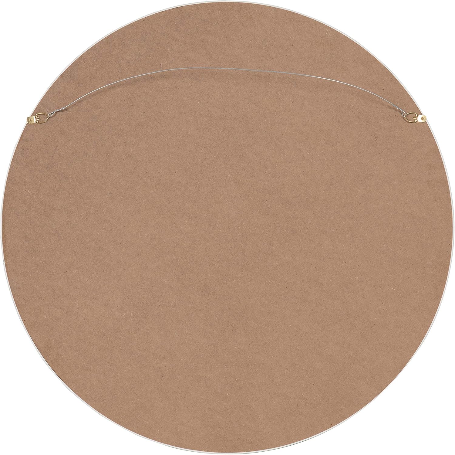 Round Modern Wood Wall Mirror — 25.6" - View 5