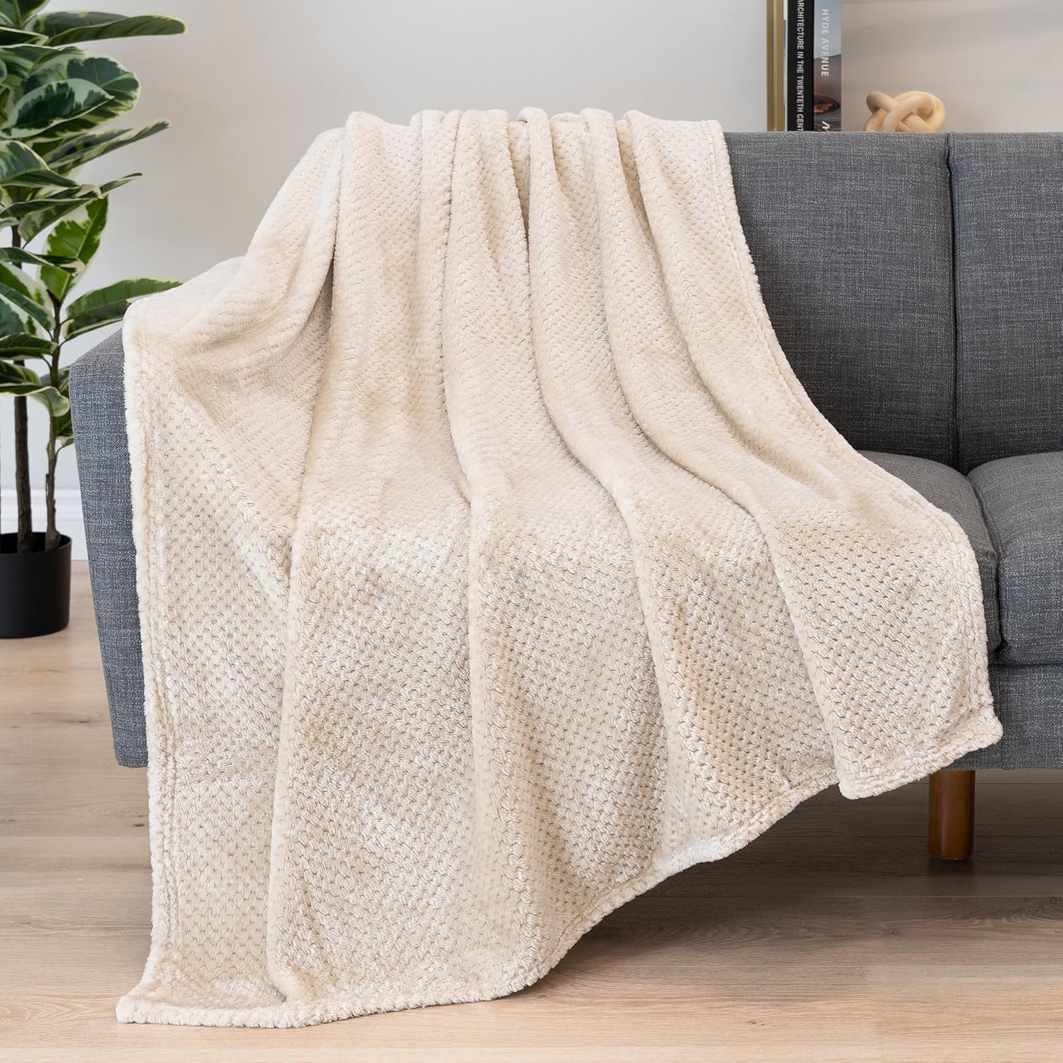Beige Throw Pillow — 60" — Ivory Cream