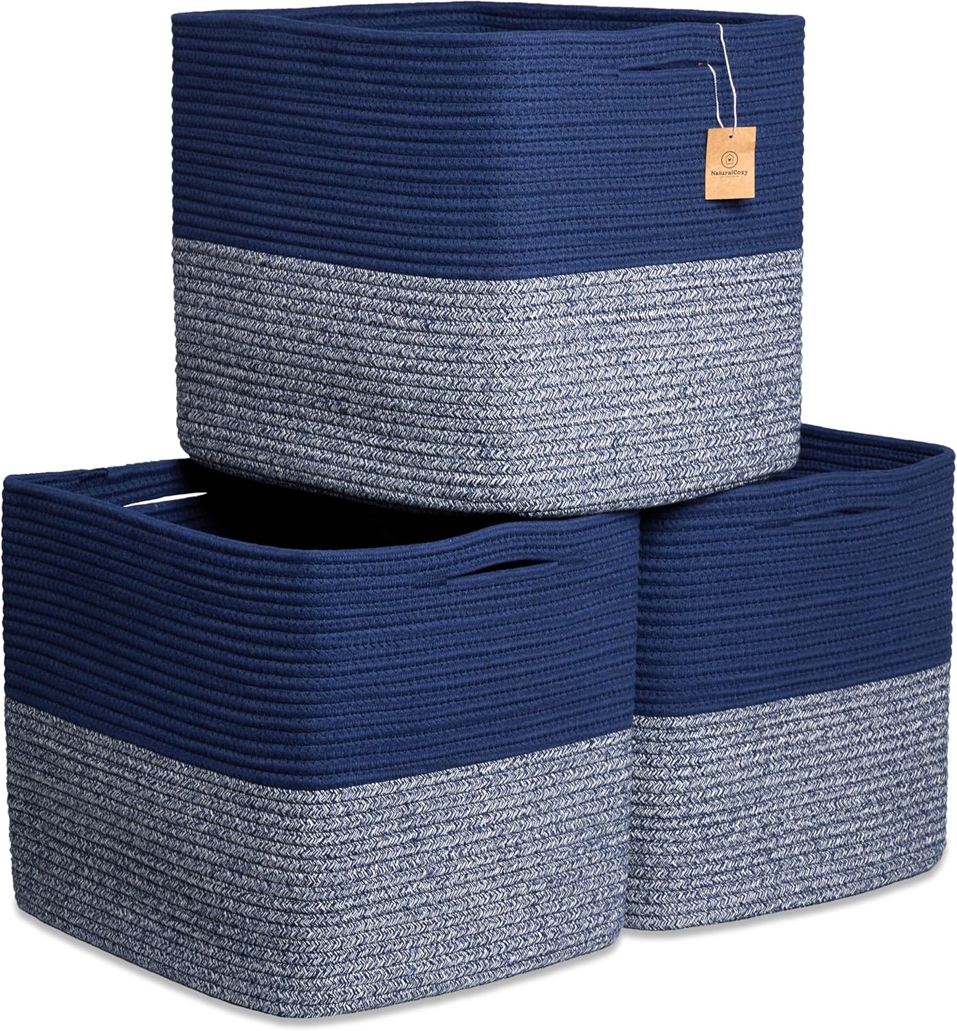 Boho Black Vase — 13x15 — Dark Blue & Mixed Dark Blue