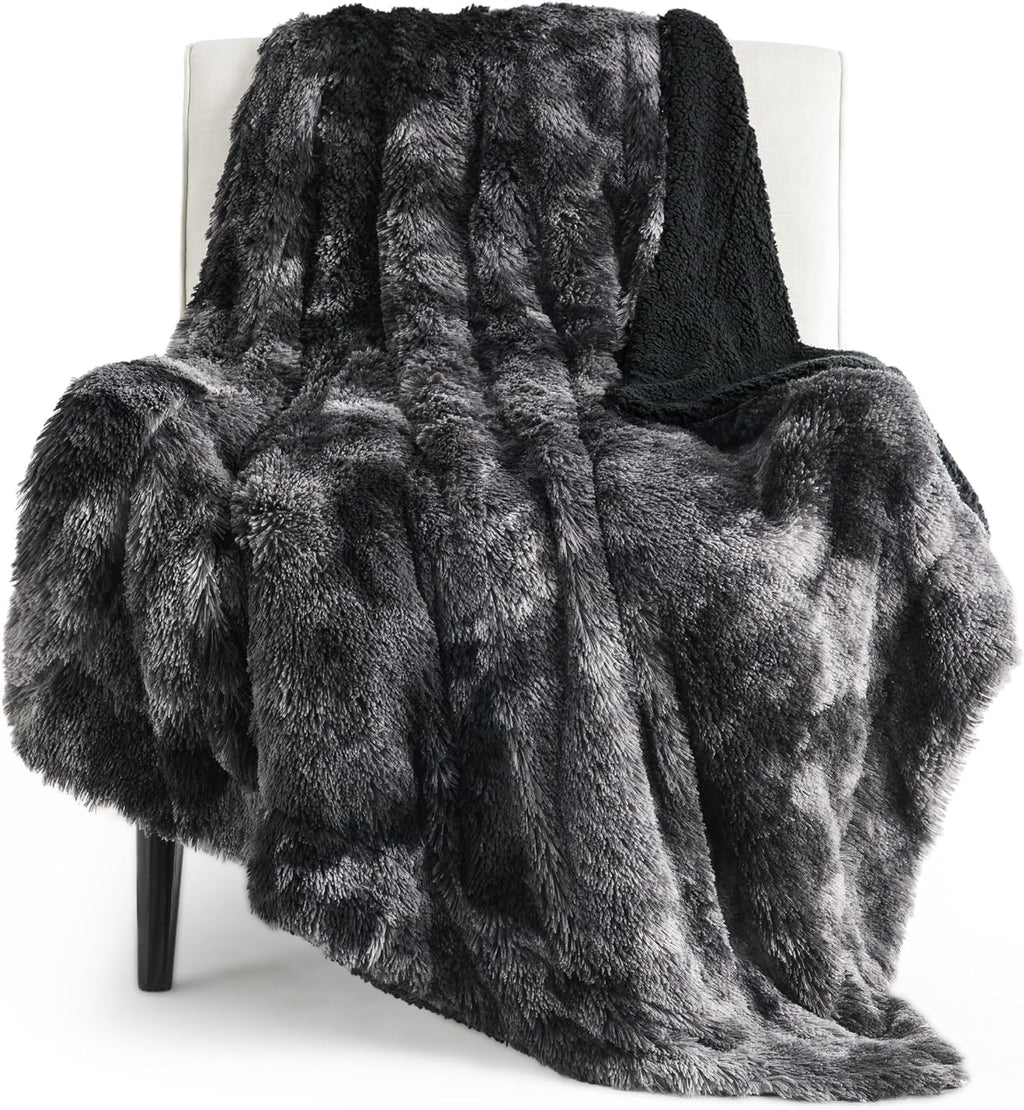 Beige Throw Pillow — 50" — 03- Tie Dye Black
