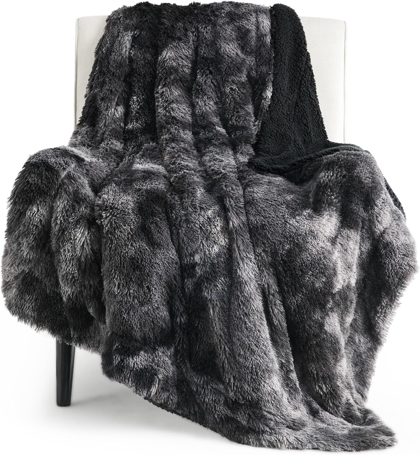 Beige Throw Pillow — 50" — 03- Tie Dye Black