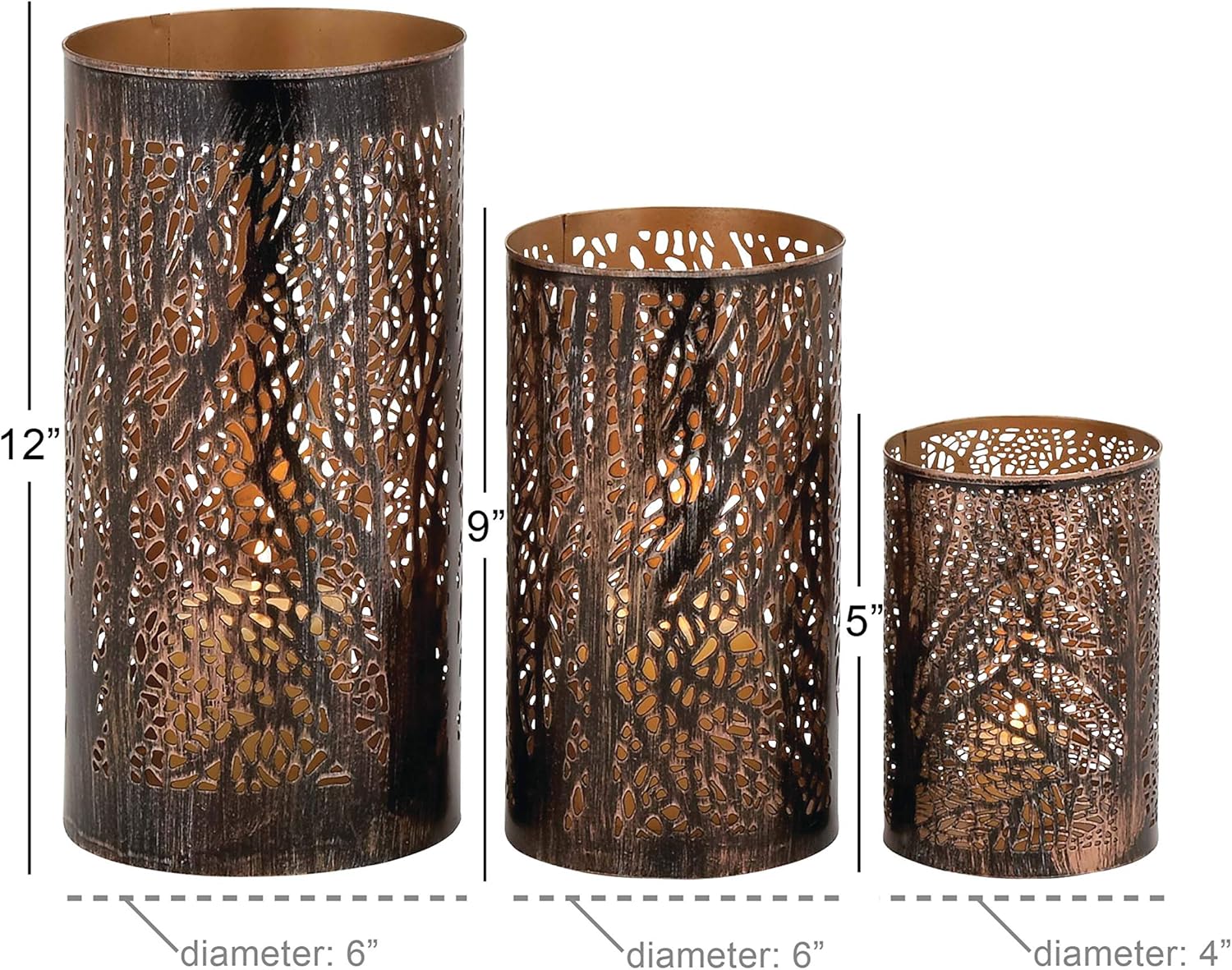 Luxe Metal Candle — 12" - View 10