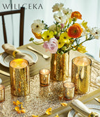 Luxe Gold Pillar Candle — Set of 12 - View 5