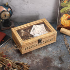 Handwoven Boho Beige Storage Basket — 11" - View 3