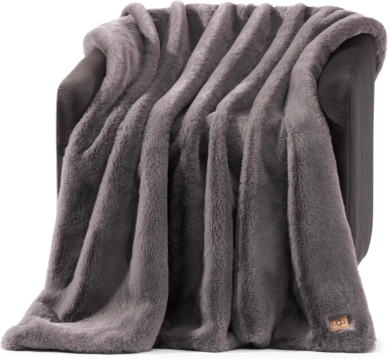 Luxe Blue Throw Pillow — Grey