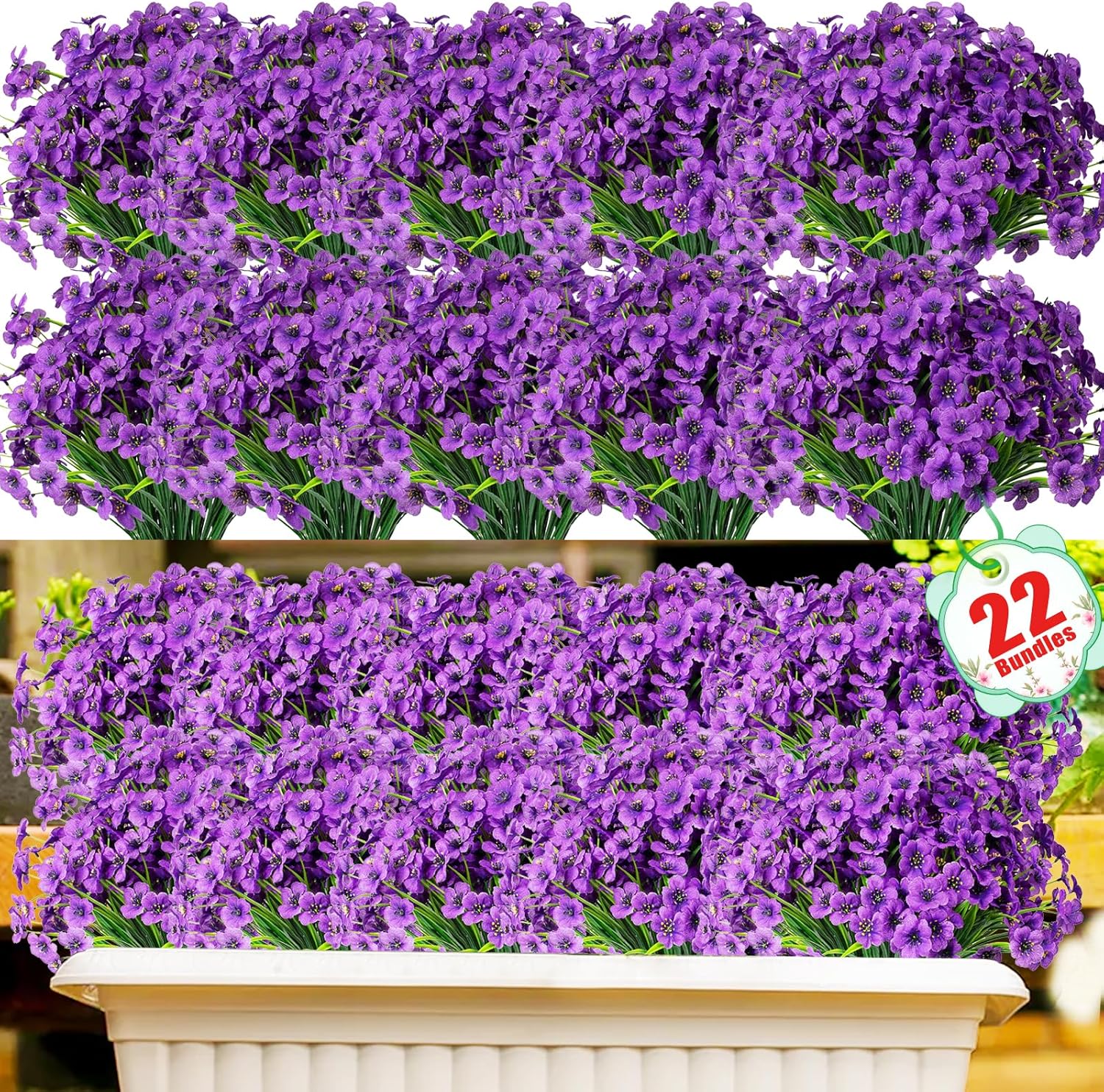 Blue Artificial Flowers — Purple