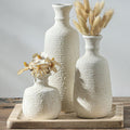 Boho Brown Flower Vase — Set of 3 — 011 Vase Set - White