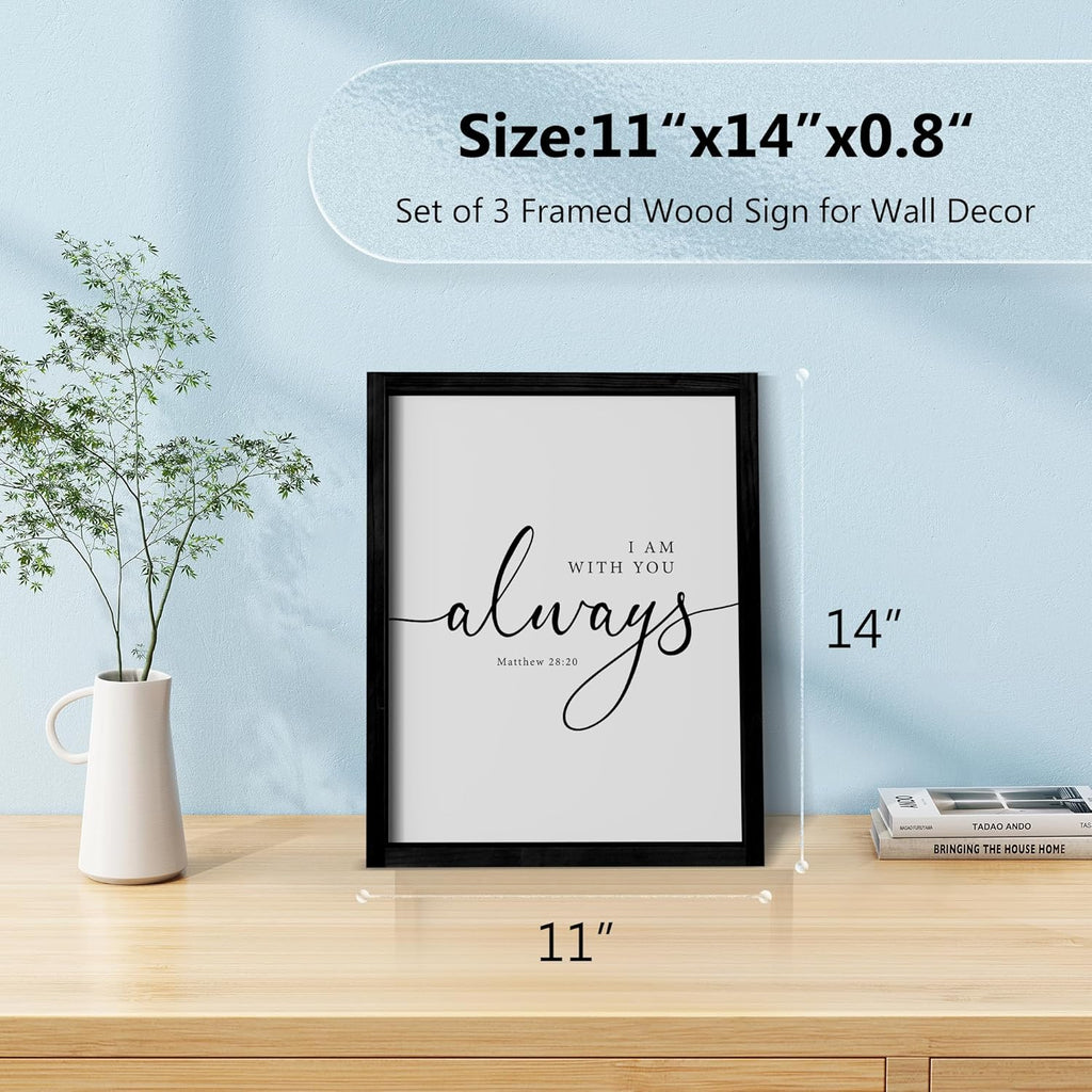 Framed Black Wall Decor — 11" - View 5