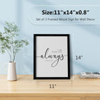 Framed Black Wall Decor — 11" - View 5