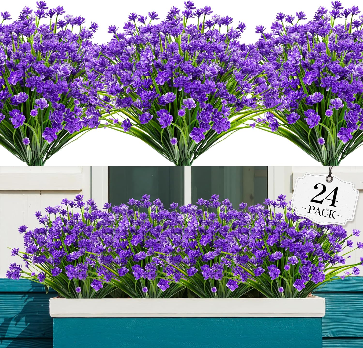 Farmhouse Black Faux Plant — Dark Purple