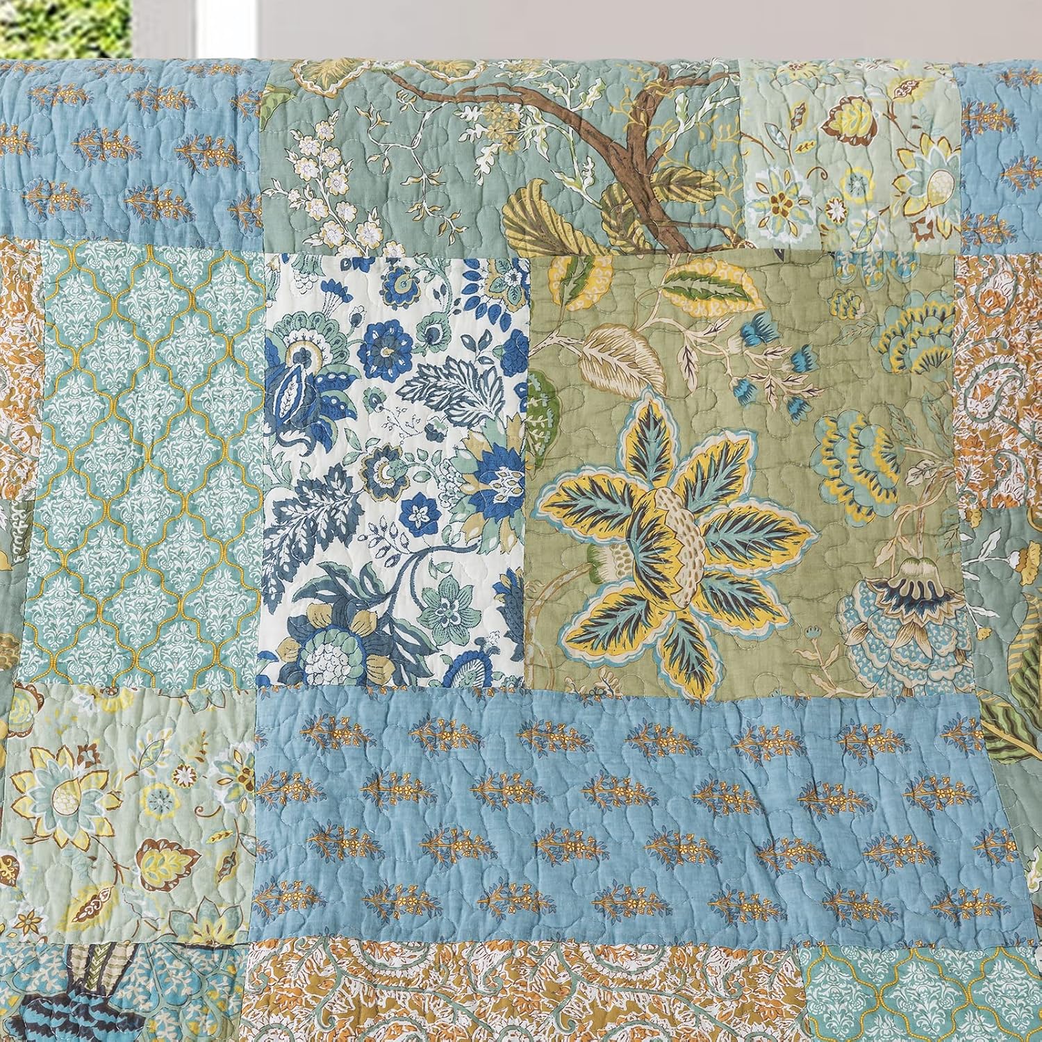 Boho Blue Throw Pillow — 78" - View 4