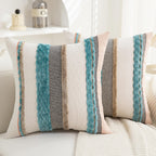 Chenille Boho Black Throw Pillow Cover — 18x18
