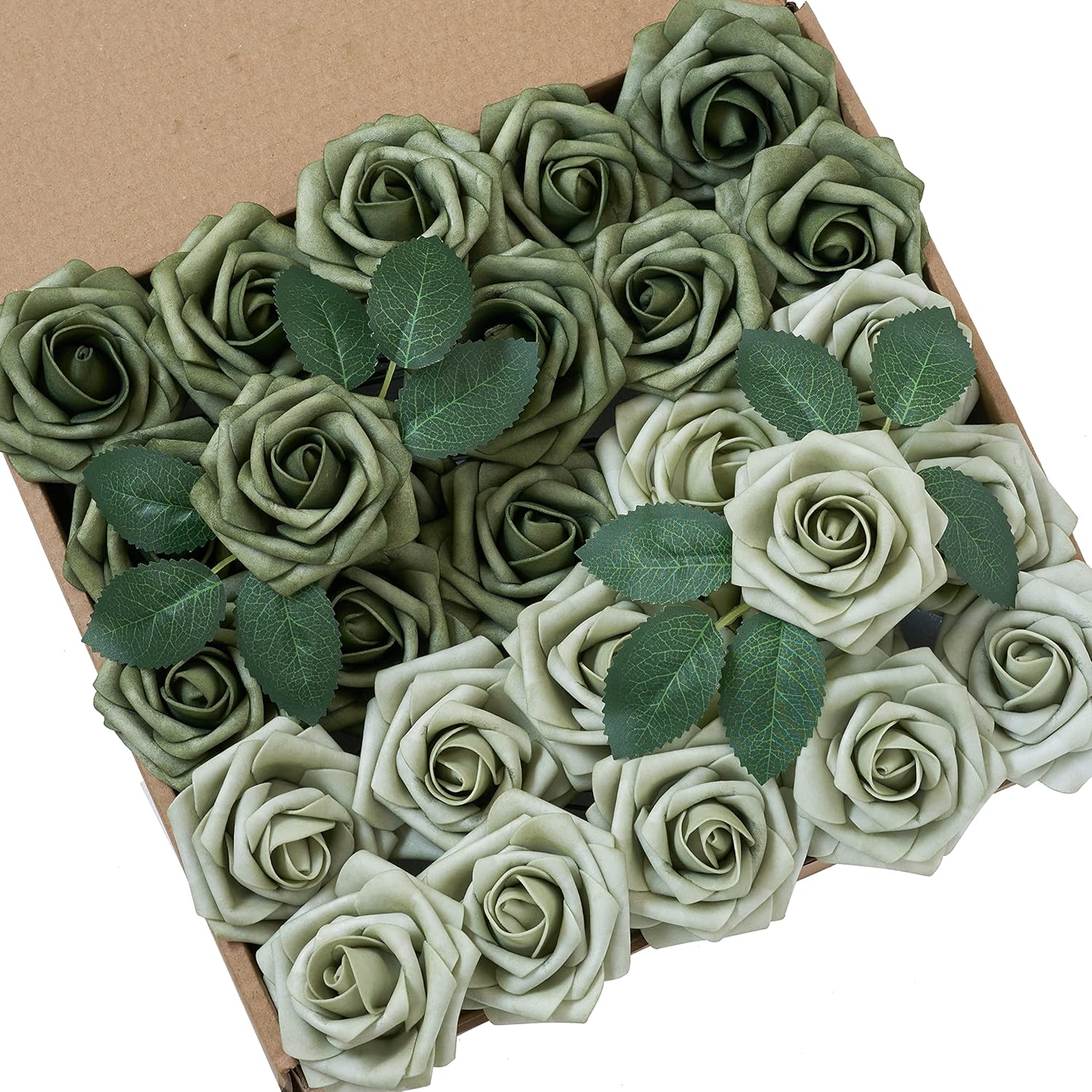Beige Artificial Flowers — Sage Green