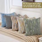 Tufted Boho Black Pillow Cover — 18" - View 4