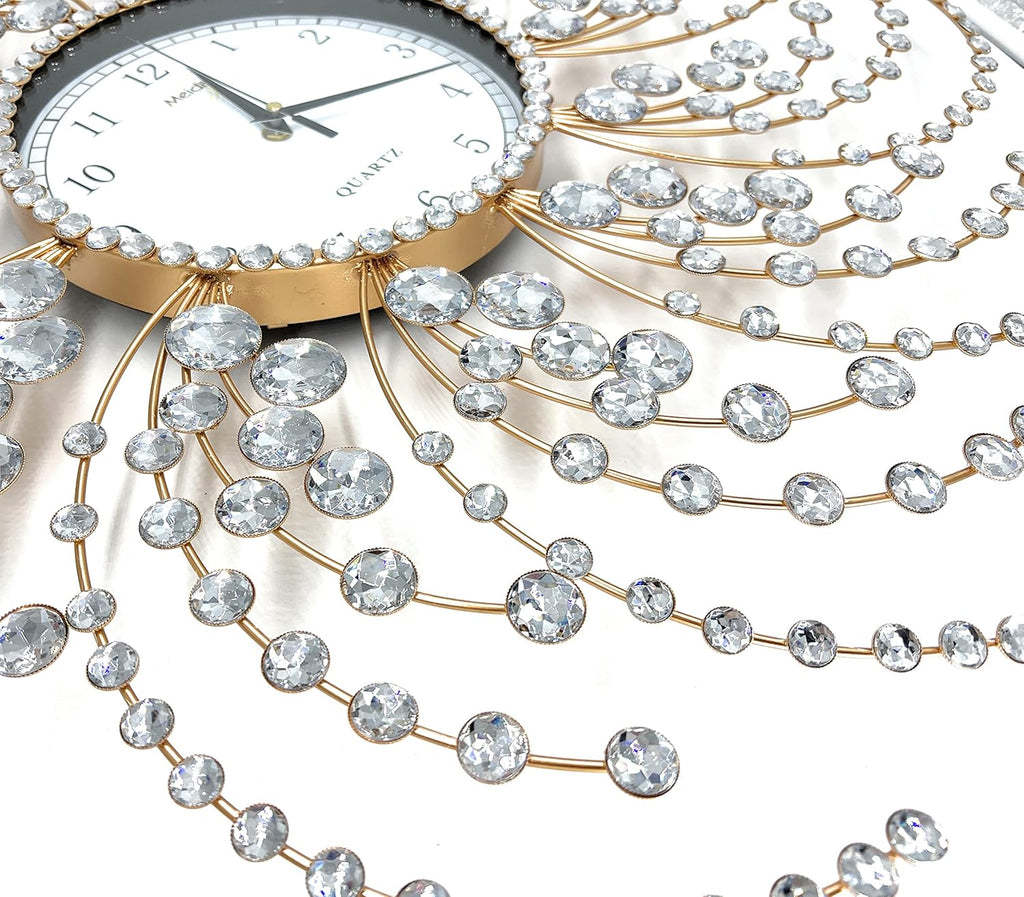 Battery Operated Luxe Glass Wall Clock - View 3