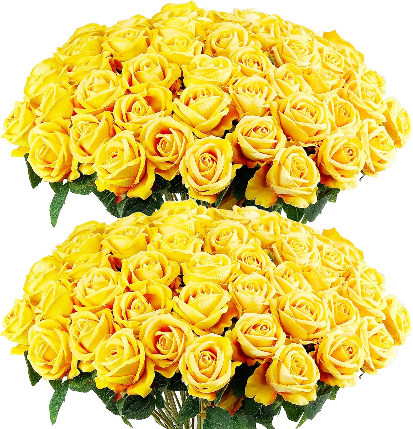 Velvet Luxe Black Artificial Flowers — Yellow