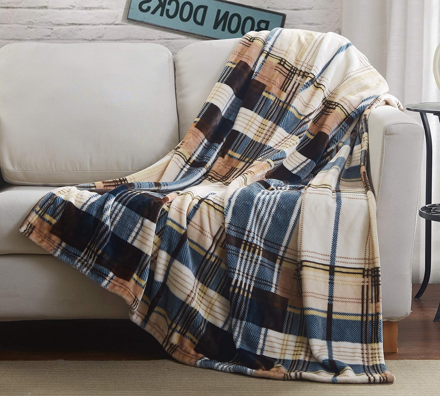Farmhouse Beige Throw Pillow — 50x60 - View 5