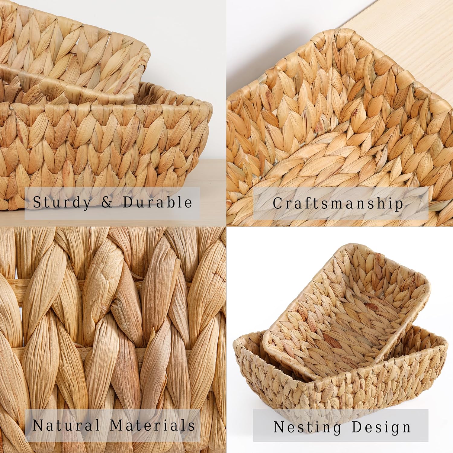 Boho Rattan Woven Basket - View 4