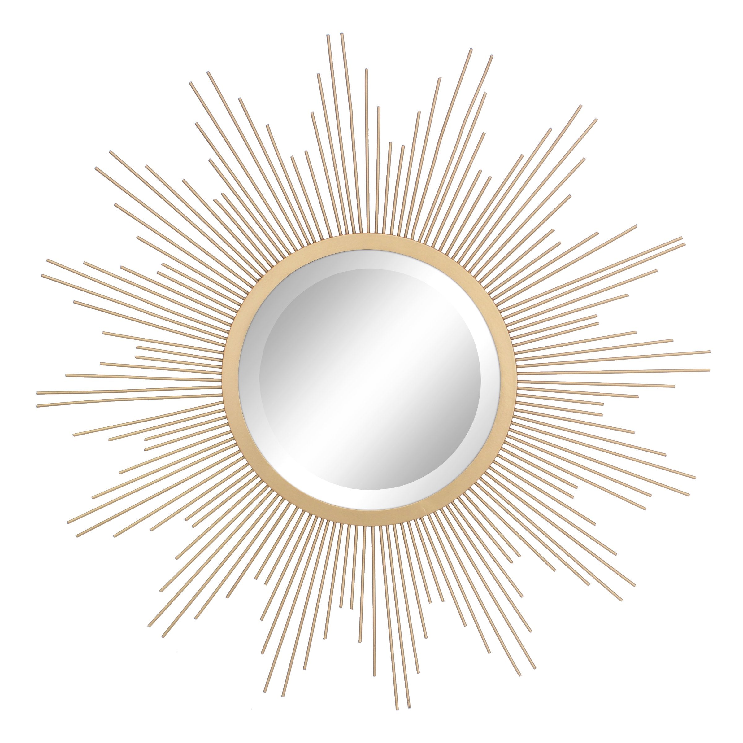 Round Luxe Metal Wall Mirror — 23"