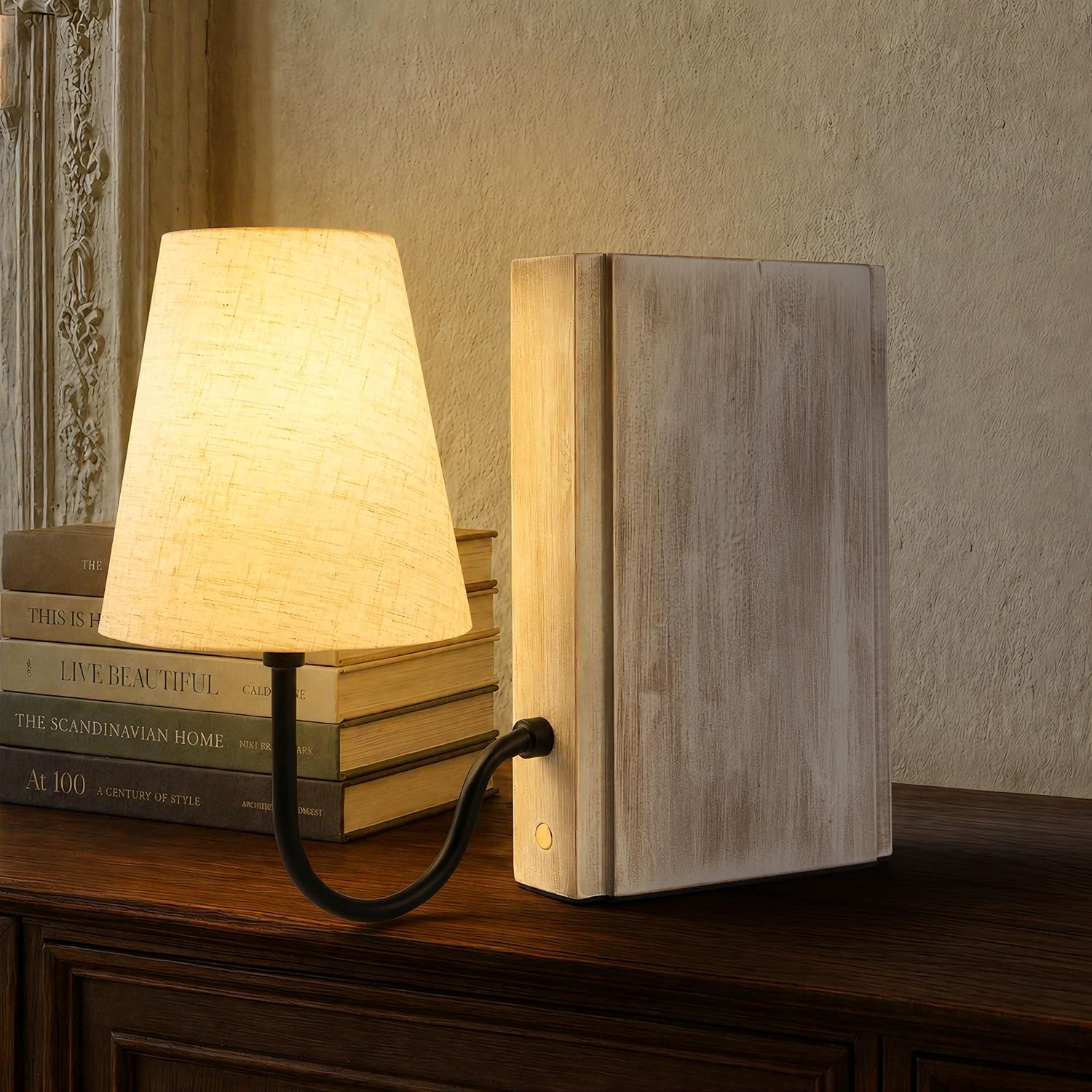 Cordless Modern Beige Table Lamp — ‎Off-White