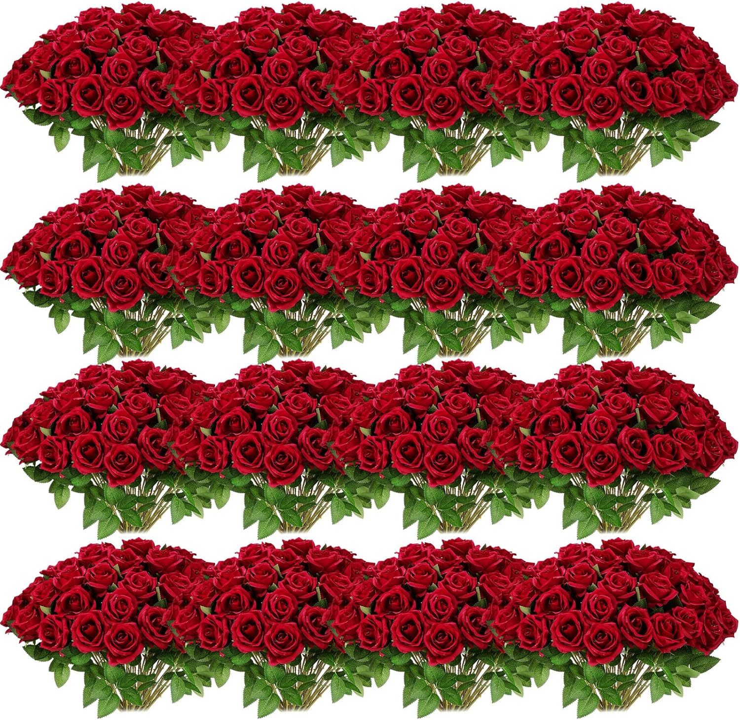 Beige Artificial Plant — Wine Red