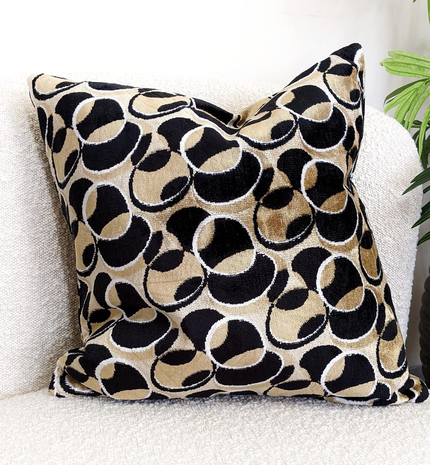 Vintage Boho Blue Throw Pillow Cover — 18" — 18" x 18" (Pack of 1)