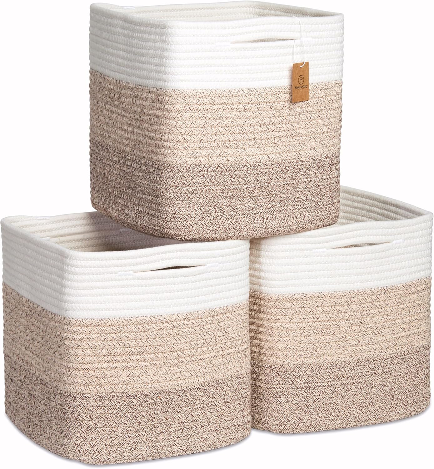 Boho Beige Vase — 11" — 3-Tone Brown