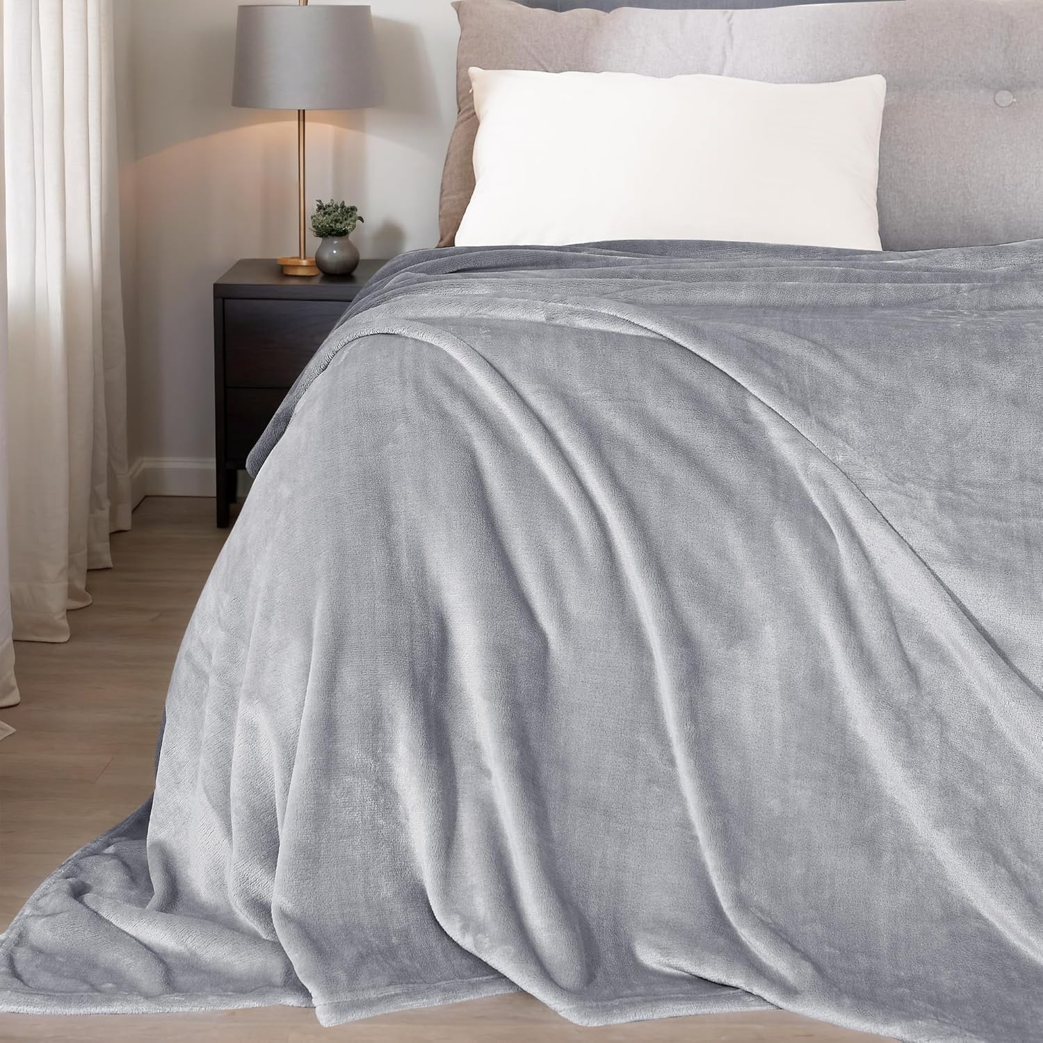 Beige Throw Pillow — 60" — 90"W x 108"L (Pack of 1)
