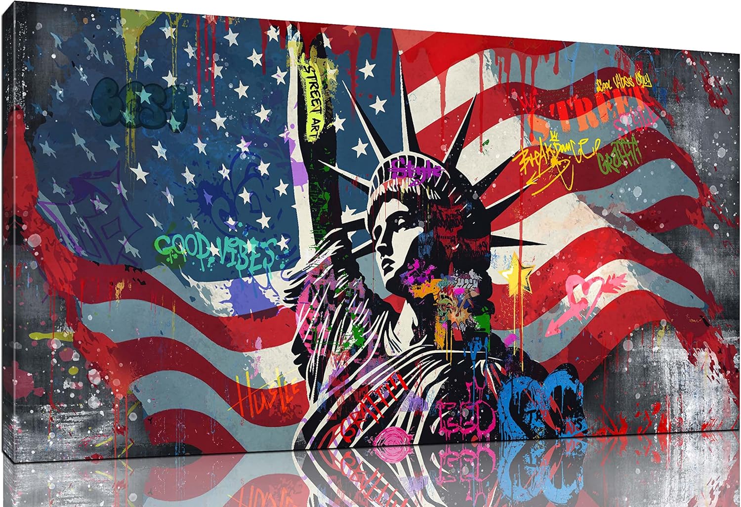 Black Canvas Wall Art — 59" — 40"L x 20"W